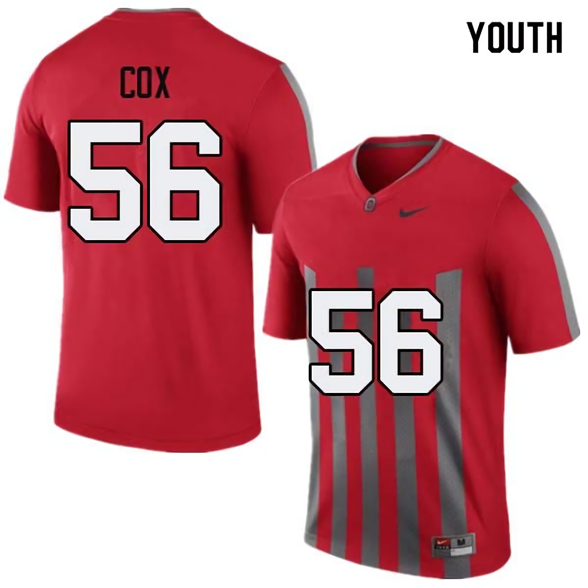 Aaron Cox Ohio State Buckeyes Youth NCAA #56 Nike Throwback Red College Stitched Football Jersey FRW5856PY
